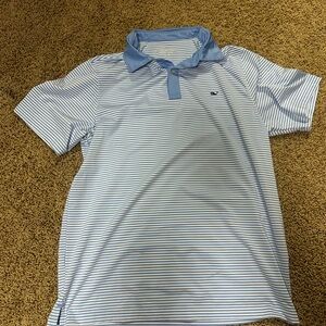 Vineyard Vines Light Blue Striped Polo Shirt